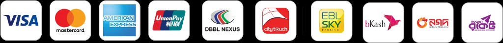 Accepted payment methods including Visa, Mastercard, bKash, Nagad, and Rocket